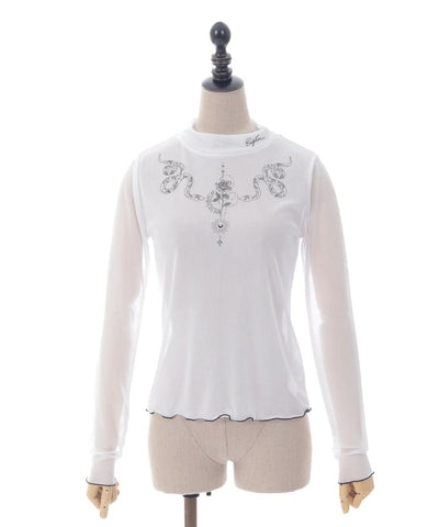 Snake Tattoo Sheer Pullover