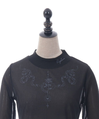 Snake Tattoo Sheer Pullover