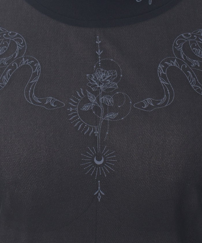 Snake Tattoo Sheer Pullover