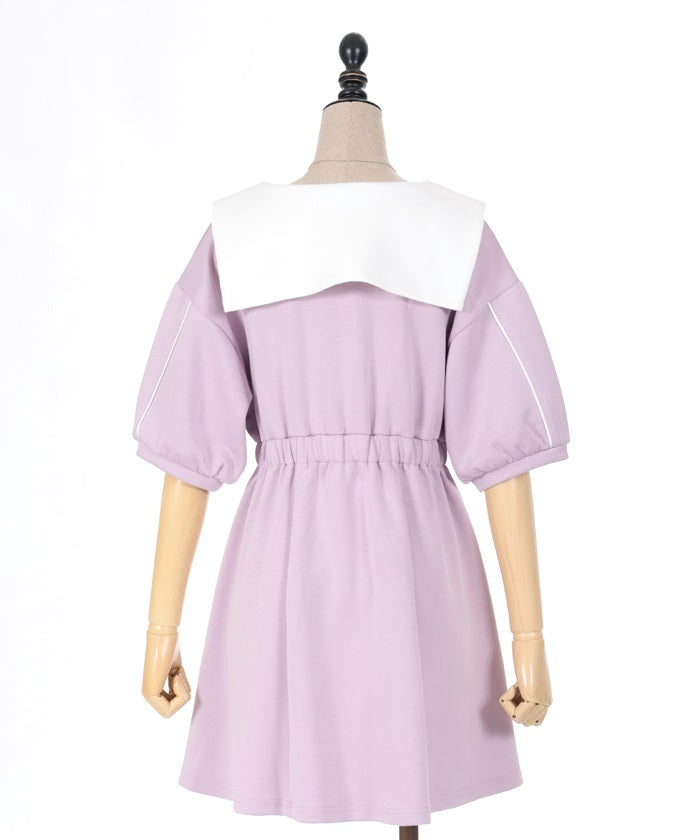 Sailor Collar Cut-and-Sewn Dress – axes femme from JAPAN
