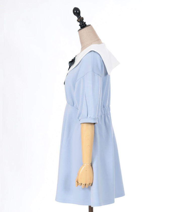 Sailor Collar Cut-and-Sewn Dress (Time-limited Price) – axes femme