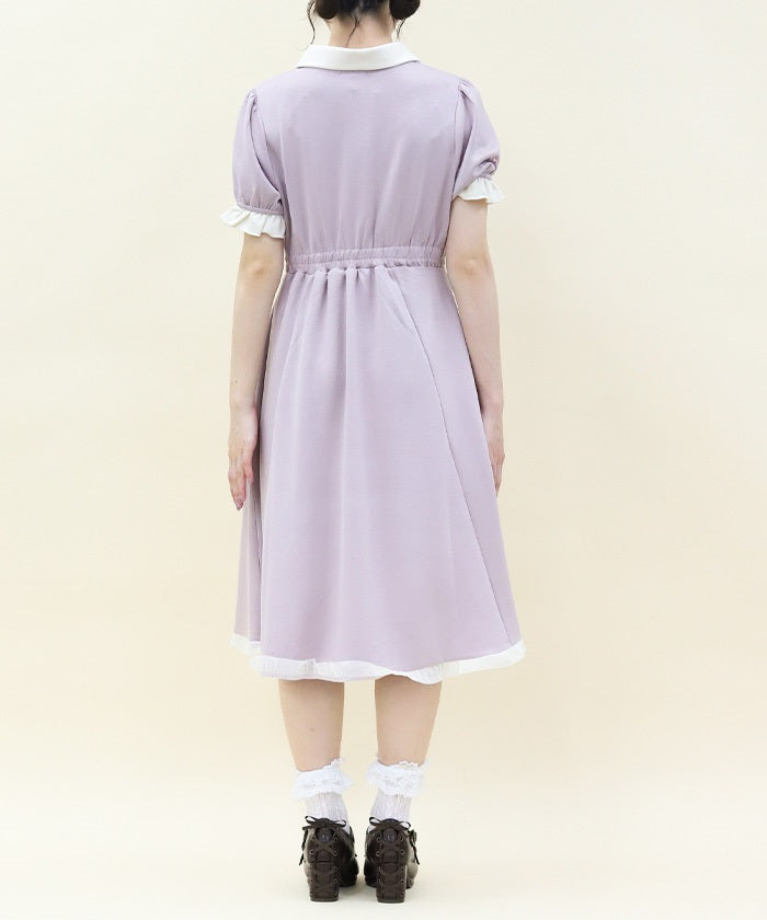 Bicolor Smooth Polo Dress