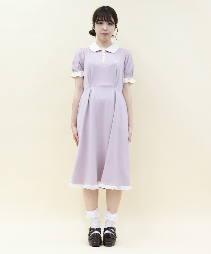 Bicolor Smooth Polo Dress