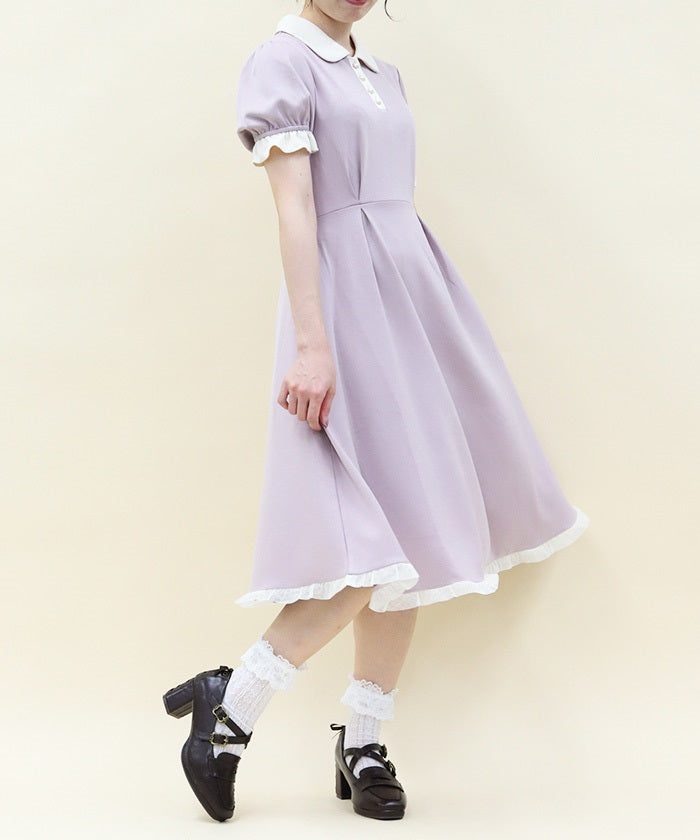 Bicolor Smooth Polo Dress