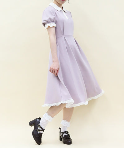 Bicolor Smooth Polo Dress