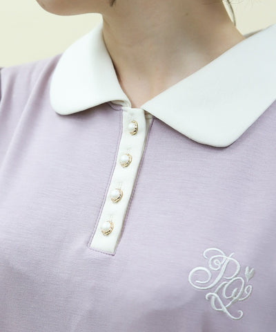 Bicolor Smooth Polo Dress