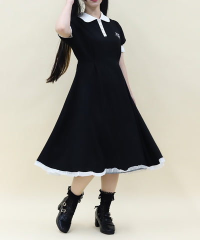 Bicolor Smooth Polo Dress