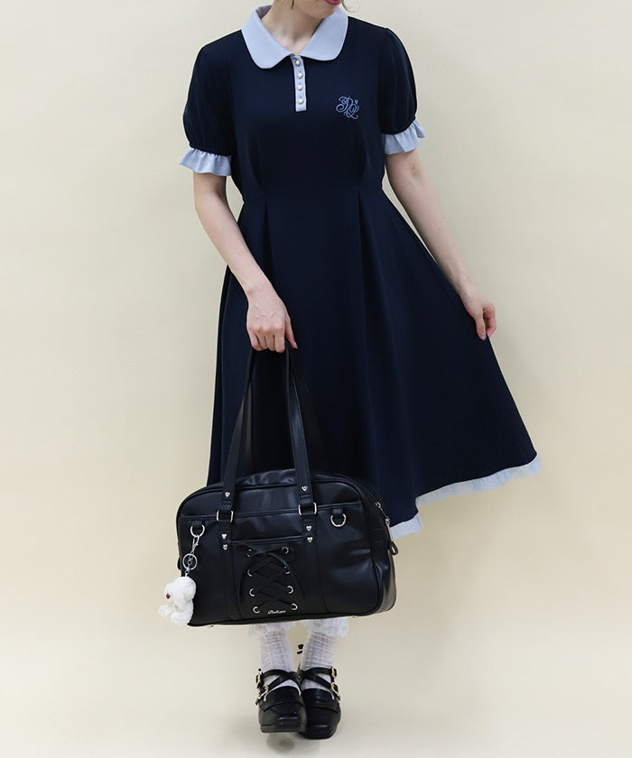 Bicolor Smooth Polo Dress