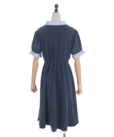 Bicolor Smooth Polo Dress