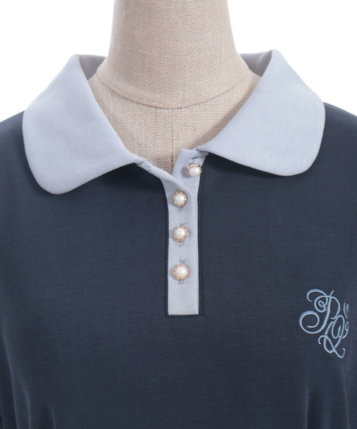 Bicolor Smooth Polo Dress