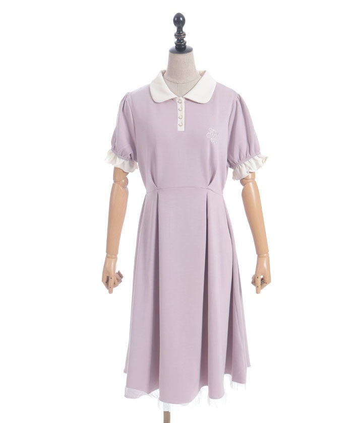 Bicolor Smooth Polo Dress