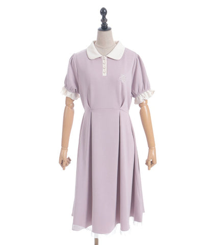 Bicolor Smooth Polo Dress