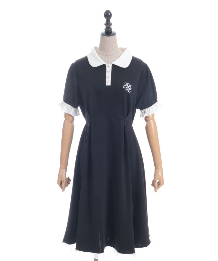 Bicolor Smooth Polo Dress