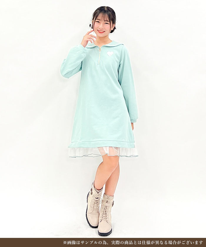 Zip Sailor Hoodie Dress – axes femme from JAPAN