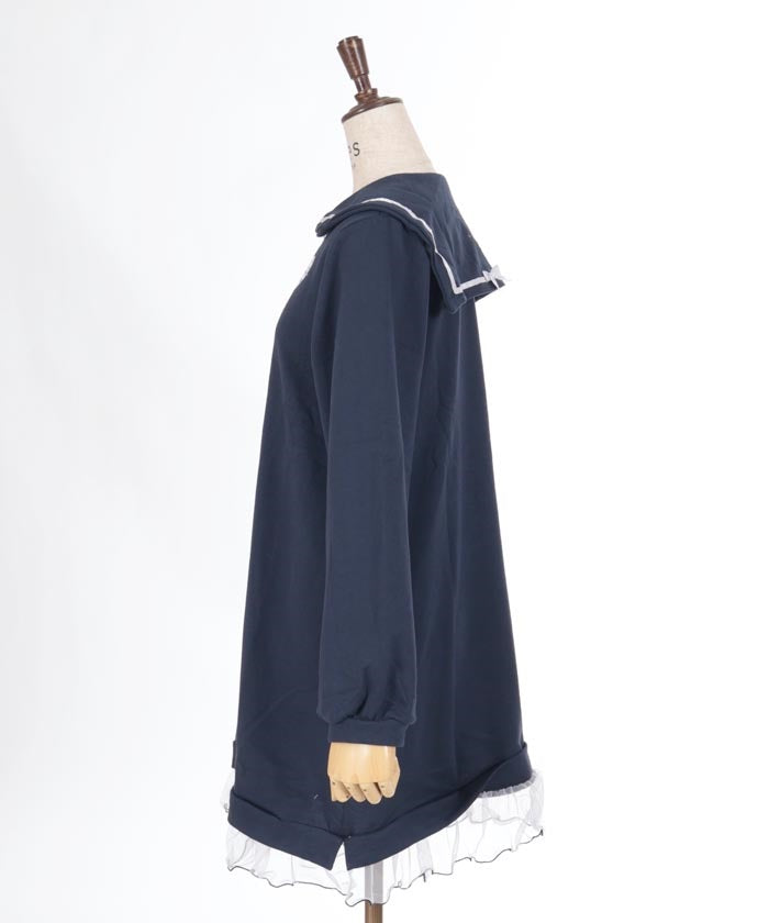 Zip Sailor Hoodie Dress – axes femme from JAPAN