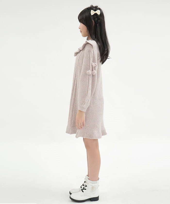 Flower Embroidery Knit Dress (Time-limited Price)