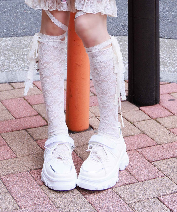 Rose & Ribbon Lace Socks