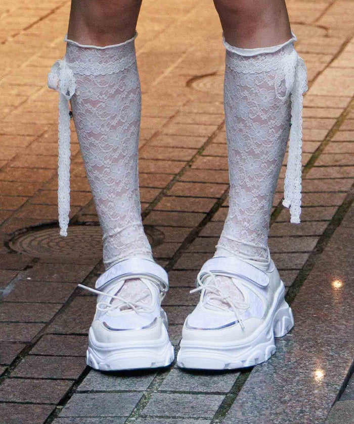 Rose & Ribbon Lace Socks