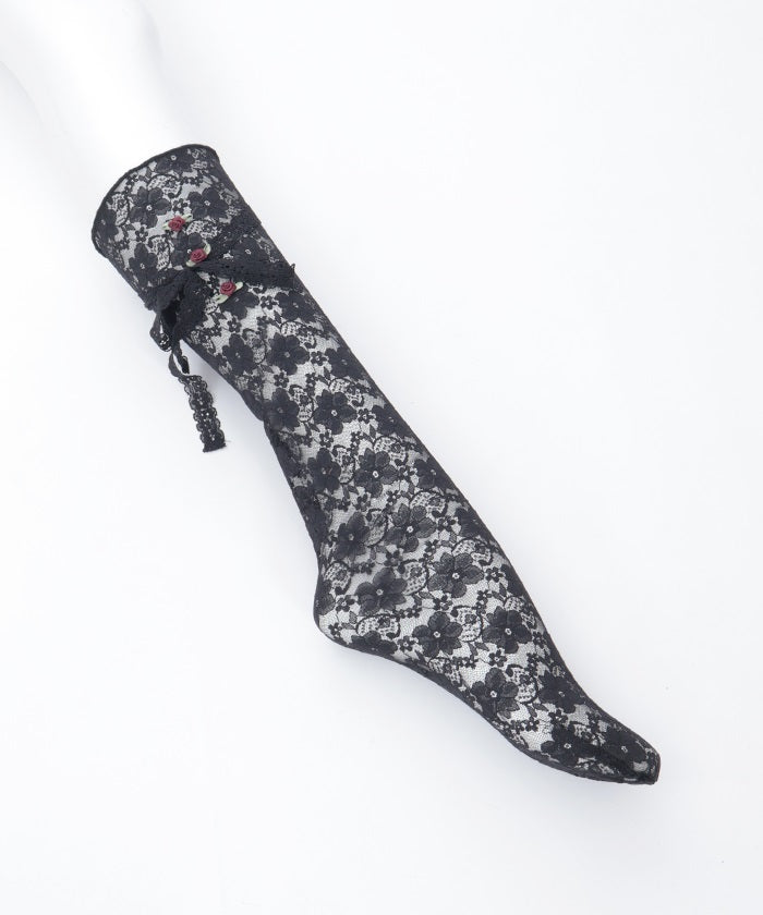 Rose & Ribbon Lace Socks