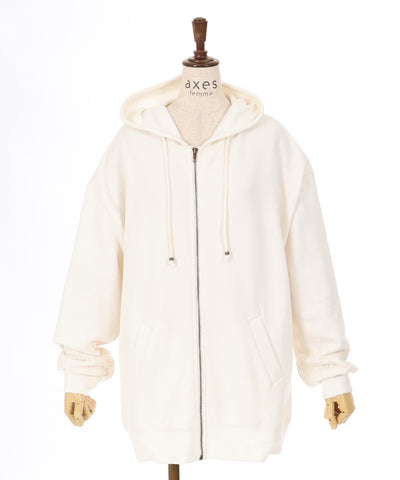 Brushed Boa Long Hoodie with Zip