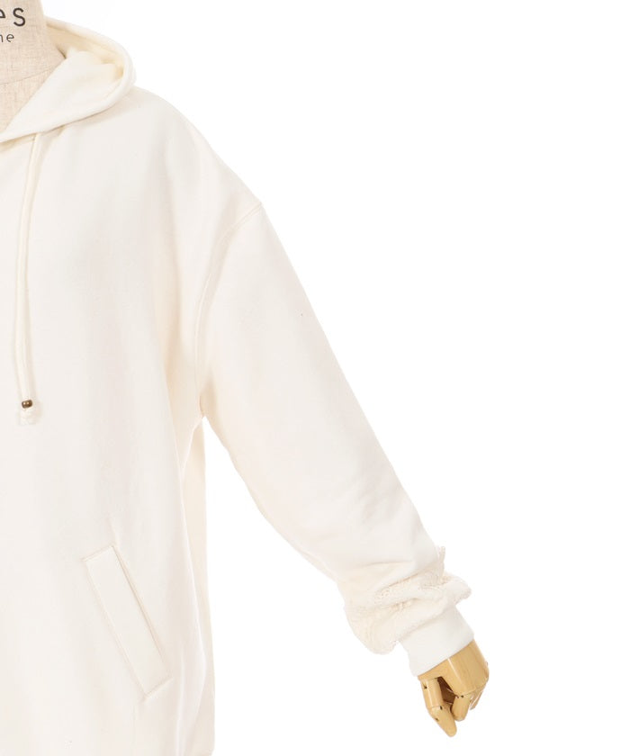 Brushed Boa Long Hoodie with Zip