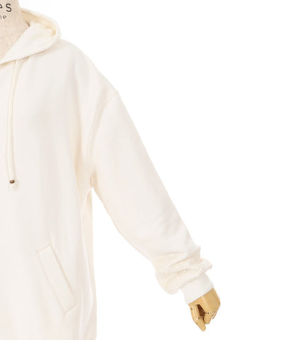 Brushed Boa Long Hoodie with Zip