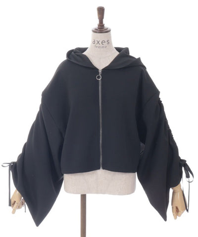 Drawstring Sleeve Hoodie