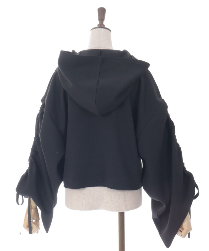 Drawstring Sleeve Hoodie