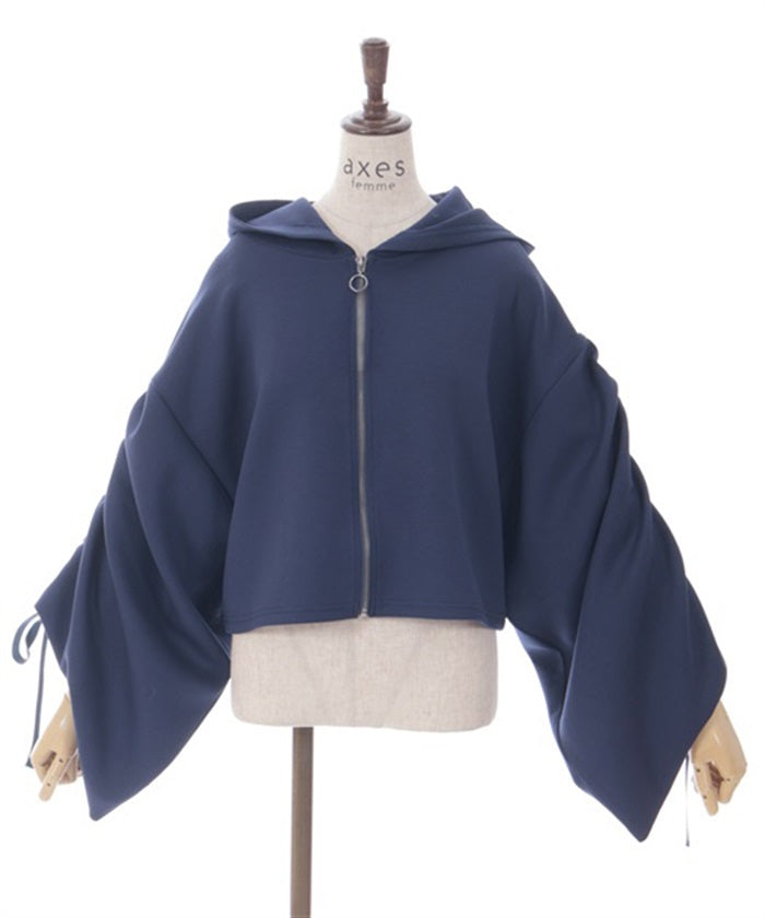 Drawstring Sleeve Hoodie