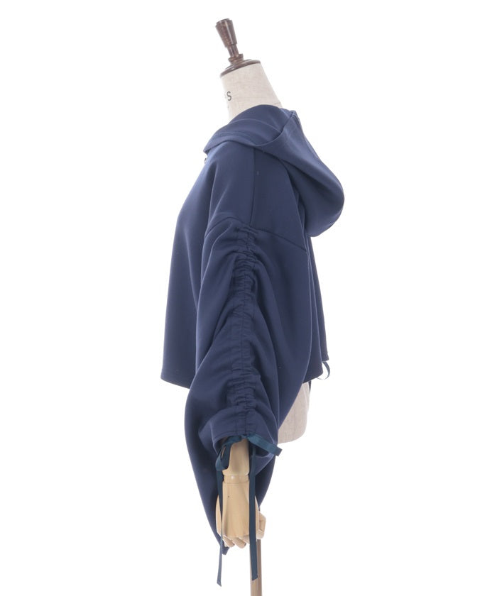 Drawstring Sleeve Hoodie