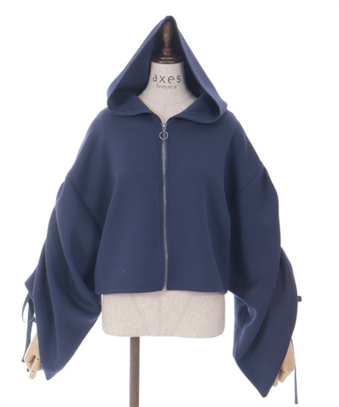 Drawstring Sleeve Hoodie