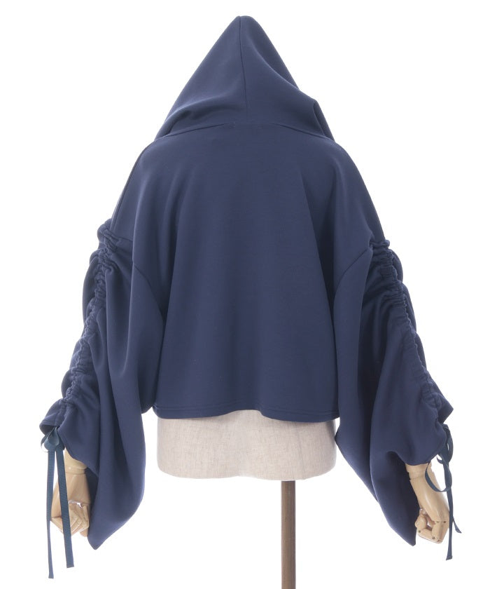 Drawstring Sleeve Hoodie