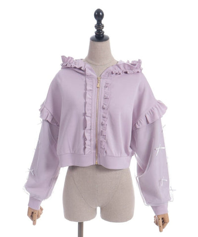 Many Ribbons Frill Hoodie