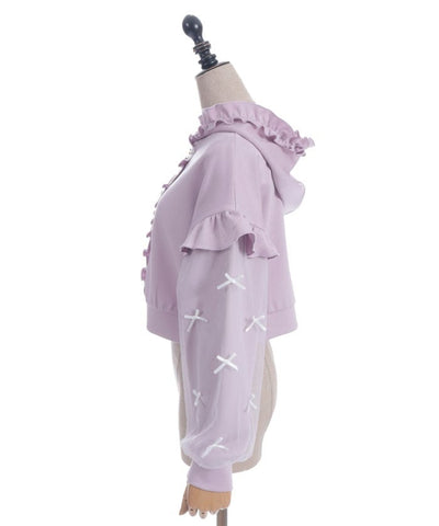 Many Ribbons Frill Hoodie