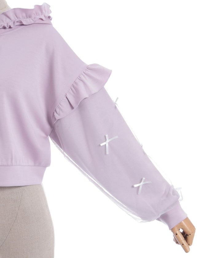 Many Ribbons Frill Hoodie