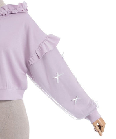 Many Ribbons Frill Hoodie