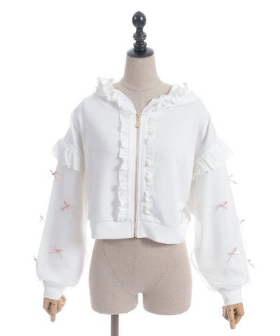 Many Ribbons Frill Hoodie