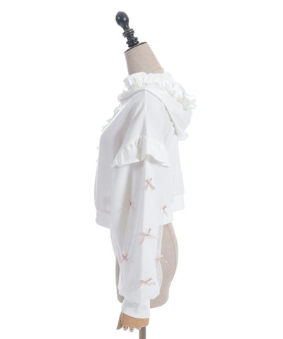 Many Ribbons Frill Hoodie
