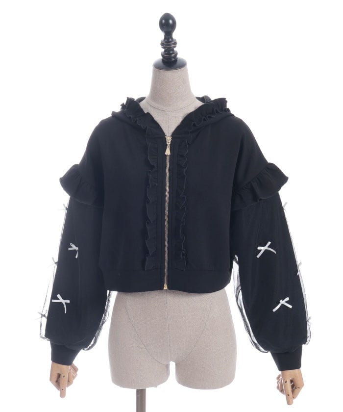 Many Ribbons Frill Hoodie
