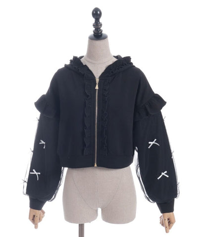 Many Ribbons Frill Hoodie