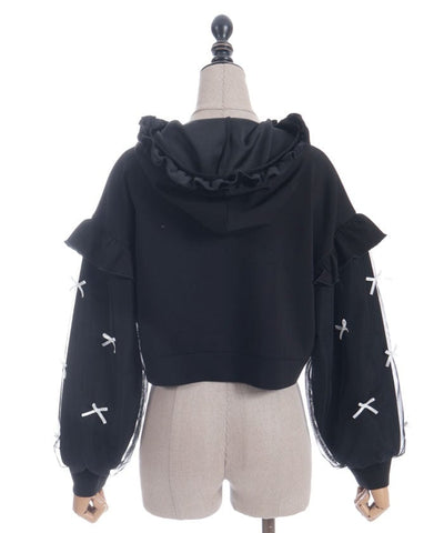 Many Ribbons Frill Hoodie