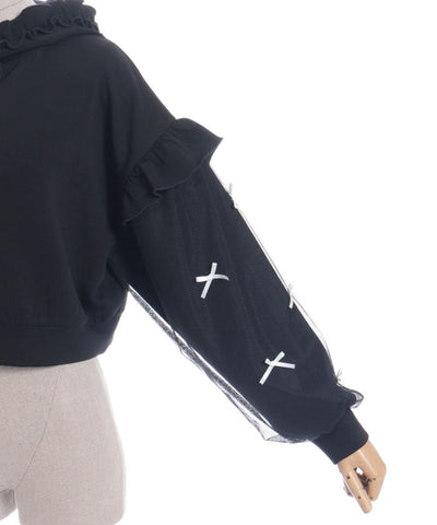 Many Ribbons Frill Hoodie