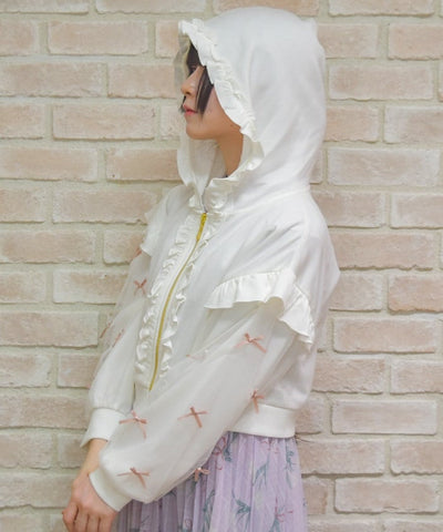 Many Ribbons Frill Hoodie
