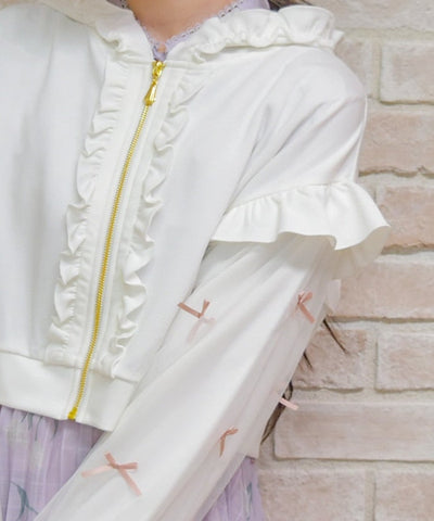 Many Ribbons Frill Hoodie