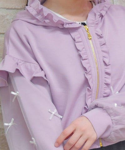 Many Ribbons Frill Hoodie