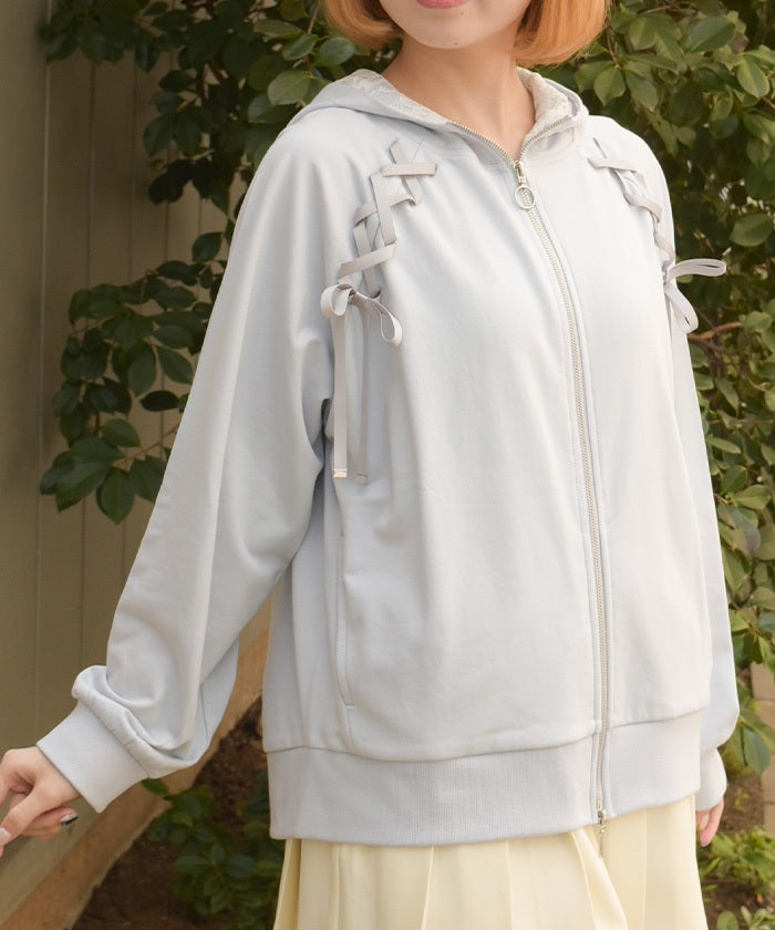 UV Cut Lace-Up Hoodie – axes femme from JAPAN