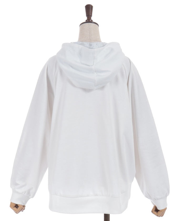ゆず様　トップス　white UV Cut Lace-Up Hoodie – axes femme from JAPAN