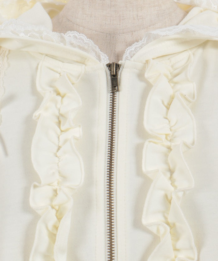 Rose Ribbon Back Lace Hoodie – axes femme from JAPAN