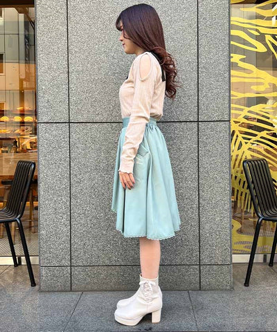 Envelope Pocket Tuck Skirt