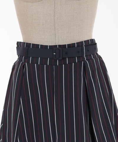 Irregular Hem Frill Skirt with Belt